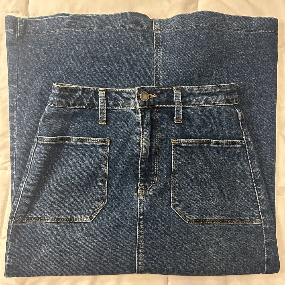 JBD Dark Wash Front Pocket Ankle Length Skirt Size XS in great condition